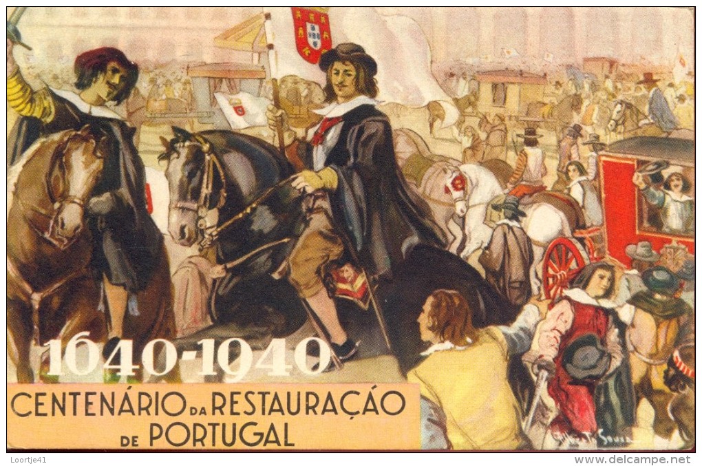 CP - 1640 - 1940 Restauraçao De Portugal - Stoet - Illustr.Sousa - Autres & Non Classés