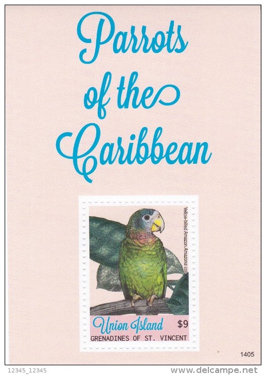 St. Vincent Union Island 2014, Postfris MNH, Parrots - St.Vincent (1979-...)