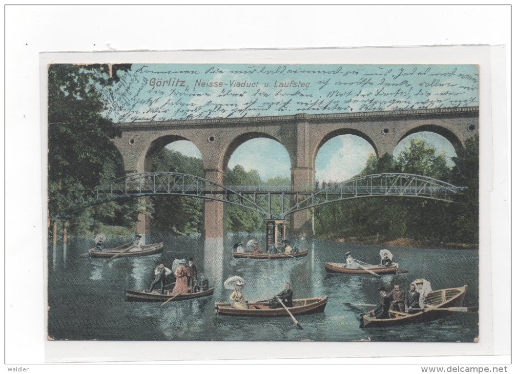 GÖRLITZ  -  NEISSE VIADUCT U. LAUFSTEG    ~  1908 - Görlitz