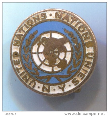 UNITED NATIONS, Nations Unies, Vintage Pin, Badge, Enamel - Amministrazioni