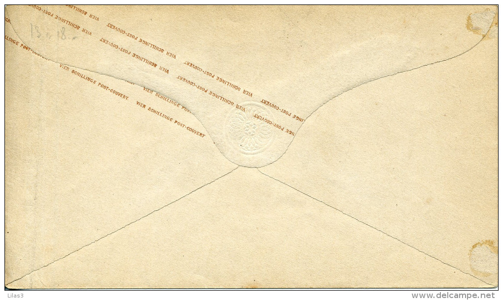 Entier Postal Enveloppe 4 Shilling Aigle à Deux Têtes Marron Neuf - Lubeck