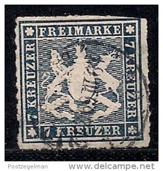 WURTTEMBERG, 1868, Cancelled Stamp(s) 3 Kreuzer, Yellow, MI 35, #16095 - Used