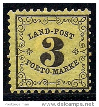 BADEN, 1862, Unused No Glue,  Stamp(s) Landpost Porto Marke, 3 Kreuzer, MI 2 #16062 - Other & Unclassified