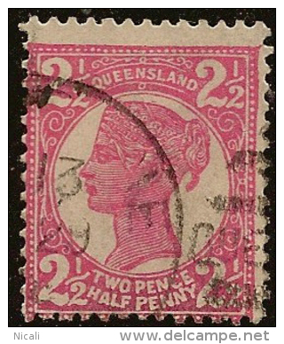 QUEENSLAND 1897 2 1/2d Rose QV SG 236 U #CV211 - Gebruikt