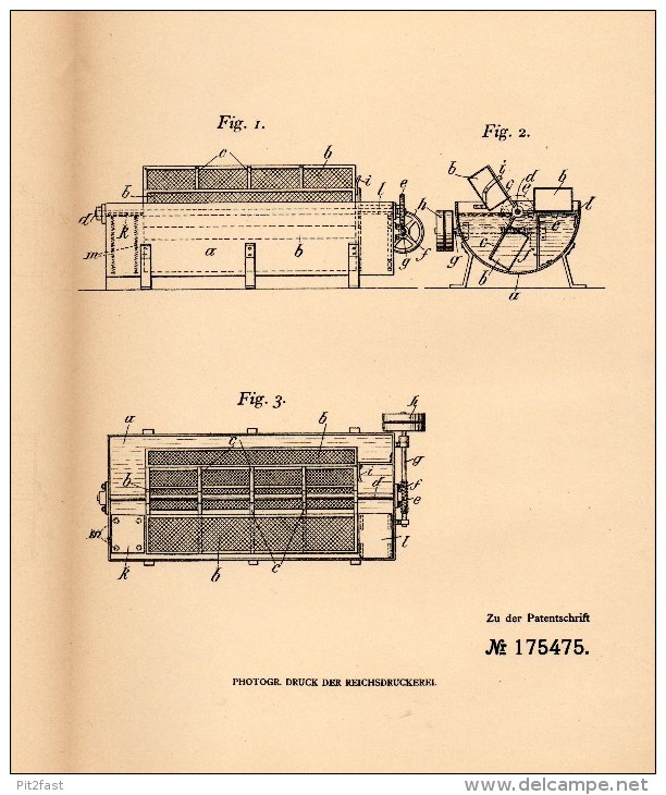 Original Patent - C. Widmaier In Möhringen B. Stuttgart , 1905 , Apparat Für Flaschen , Reinigung !!! - Historische Dokumente