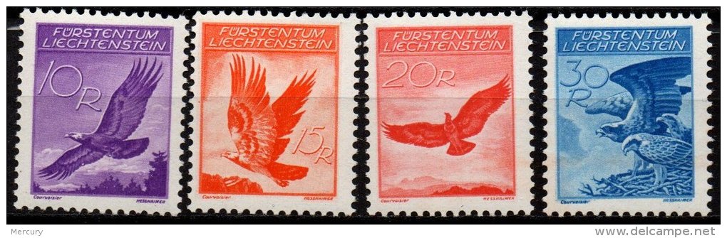 LIECHTENSTEIN - 4 Valeurs De 1934-36 Neuves LUXE - Poste Aérienne