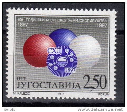 Yugoslavia,100 Years Of Serbian Chemical Society 1997.,MNH - Neufs