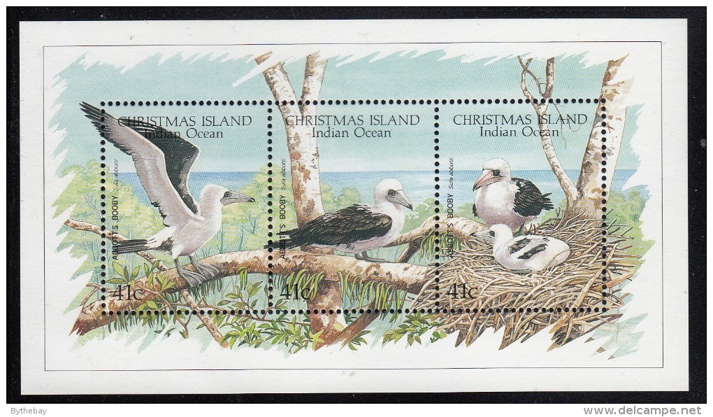 Christmas Island MNH Scott #274 Souvenir Sheet Of 3 Abbott's Booby - Christmas Island