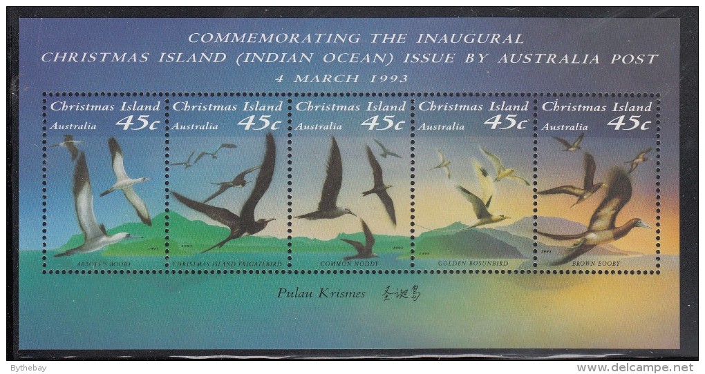 Christmas Island MNH Scott #349f Souvenir Sheet Of 5 Seabirds - Christmas Island