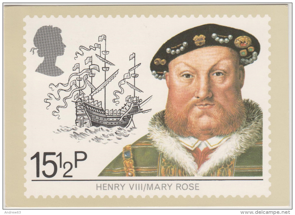 REGNO UNITO - UNITED KINGDOM - GREAT BRITAIN - GB - 1982 - MARITIME HERITAGE - Henry VIII / Mary Rose - Hounslow - FDC - 1981-1990 Decimal Issues