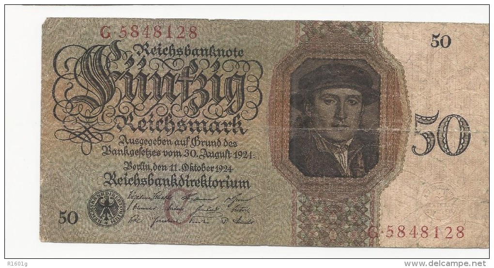 50 Reichsmark 1924 Ro. 170 - 50 Mark