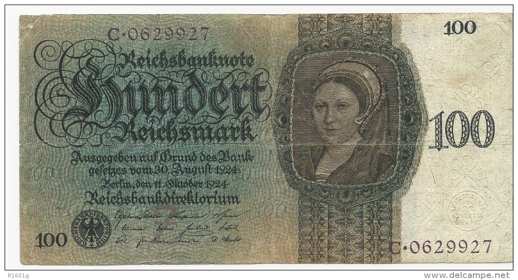 100 Reichsmark 1924 Ro. 171 - 100 Mark