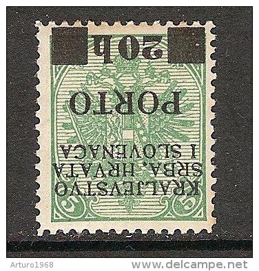 Jugoslawien / Yugoslavia / Bosnia - Mi.Porto 18K - Mint / * 1919 Inverted Overprint - Portomarken