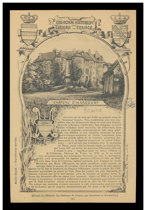 27-0543 - Ct. Brionne - HARCOURT - Le Château - Historique - Autres & Non Classés