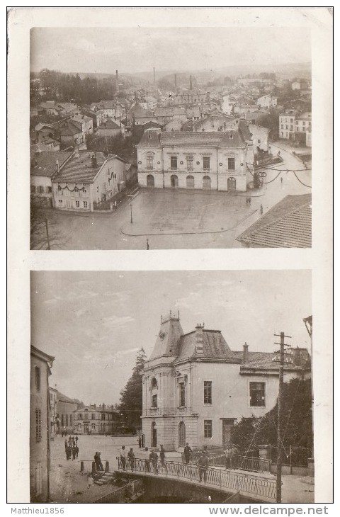 CP Photo Octobre 1918 CIREY-SUR-VEZOUZE - Place Chevandier Et Rue De La Gare (A78, Ww1, Wk1) - Cirey Sur Vezouze