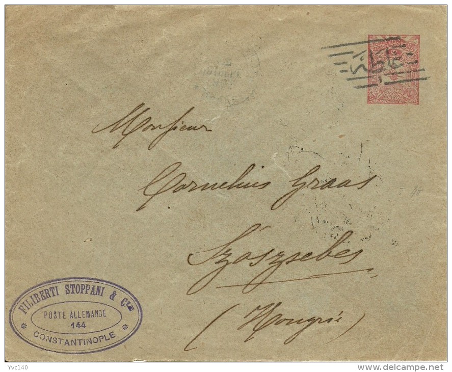 Turkey; 1905 Ottoman Postal Stationery Bearing "Galata 1" Postmark - Brieven En Documenten