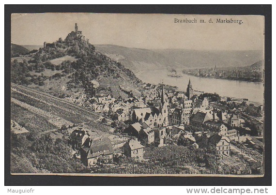 DF / ALLEMAGNE / RHÉNANIE-PALATINAT / BRAUBACH / LA VILLE ET LE CHÂTEAU DE MARKSBURG - Braubach