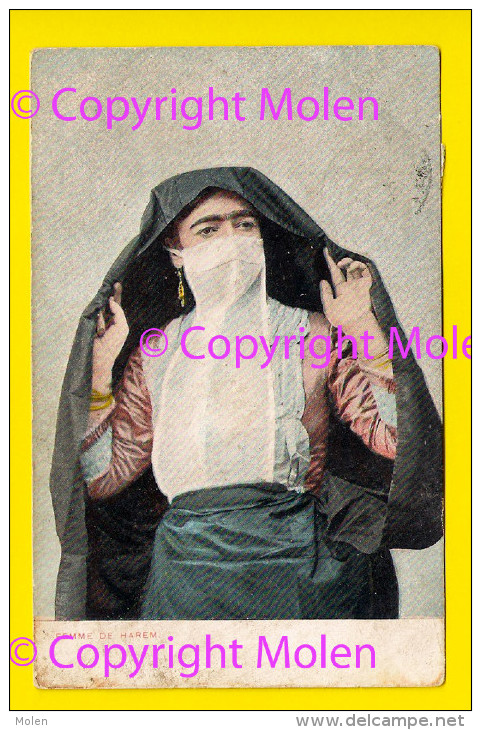 JEUNE FEMME DE HAREM EGYPTE ARABE VOILÉE Lichtenstern & Harari Caïro ETNIQUE SCENES TYPES MUSULMAN ISLAM 2297 - Personen