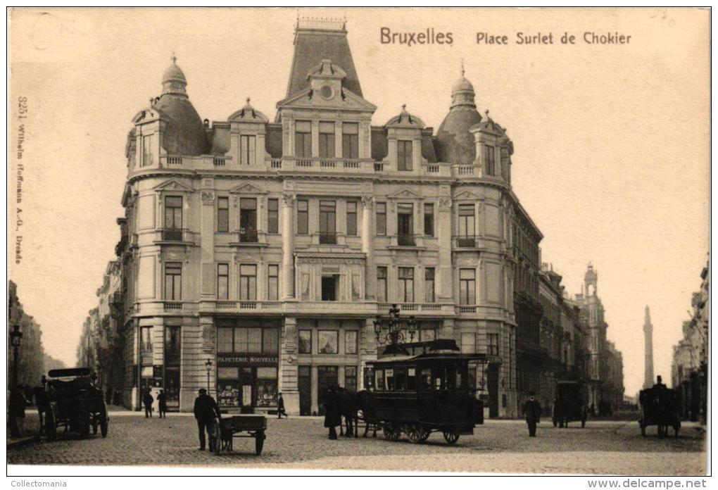 BRABANT 1 CP BrusseL    Place Surlet De Chokier  Tram à Chevaux  Charette à Chien - Sonstige & Ohne Zuordnung