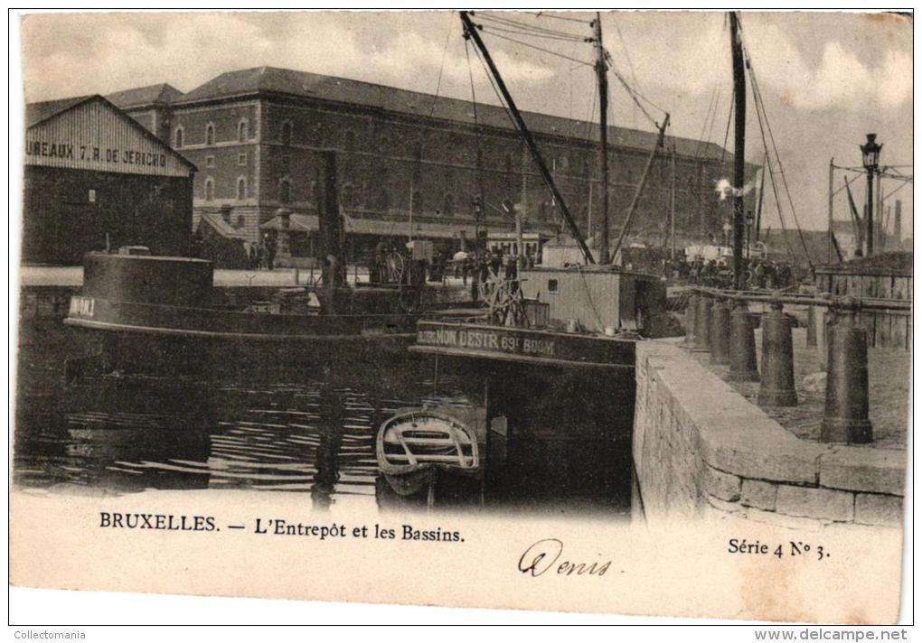 BRABANT 1 CP Brussel  L'Entrepôt Et Les Bassins  Série 4 N°3 - Transport (sea) - Harbour