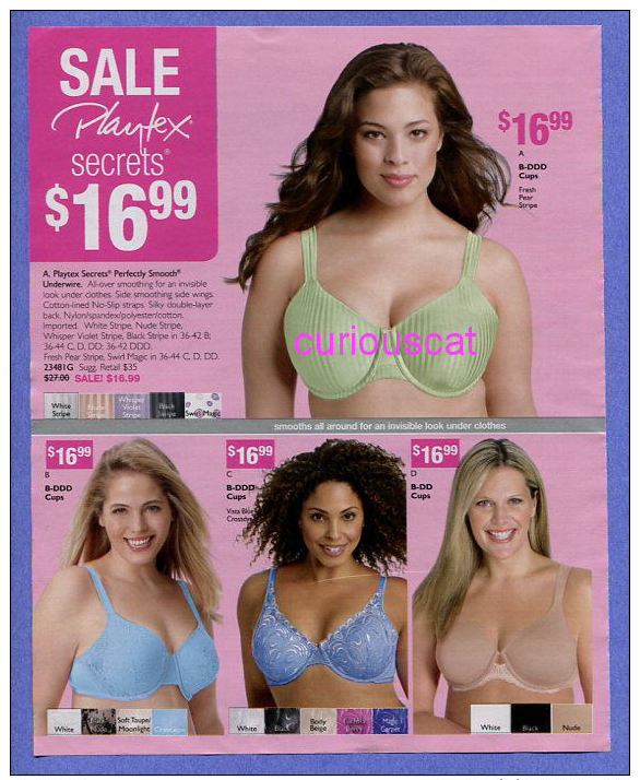 PUBLICITES USA MAGAZINE ADVERTISEMENT RECLAME WERBUNG REKLAME PUBBLICITI PUBLICIDAD For LINGERIE PLAYTEX BRAS BH - Advertising