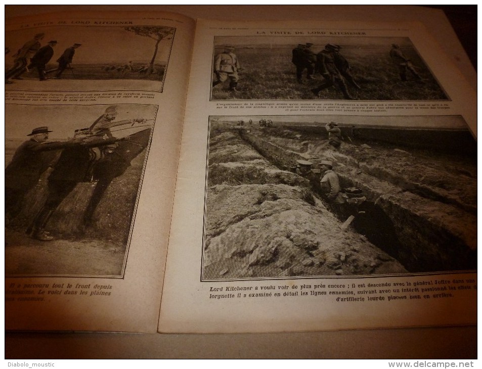 1915 JOURNAL De GUERRE(Le Pays De France):Tarvis;Clermont-en-Argonne;Laheycourt;SORLINGUES;Oesel;Riga; Flotte Allemnde - Französisch