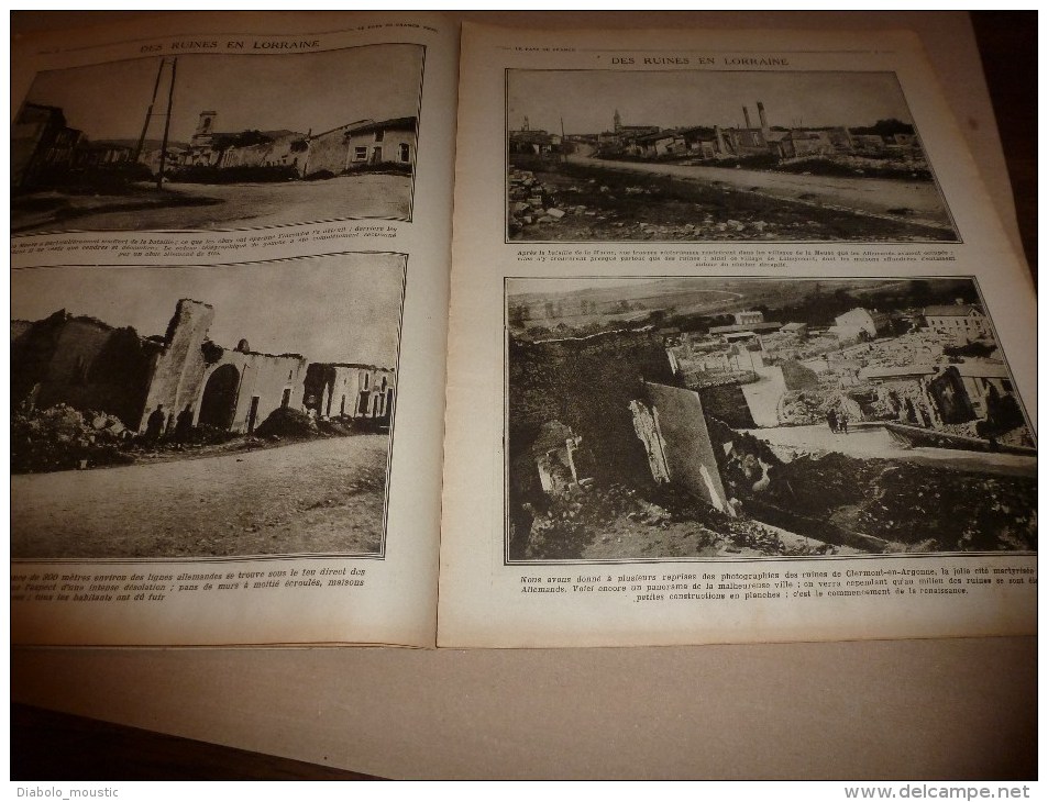 1915 JOURNAL de GUERRE(Le Pays de France):Tarvis;Clermont-en-Argonne;Laheycourt;SORLINGUES;Oesel;Riga; Flotte allemnde