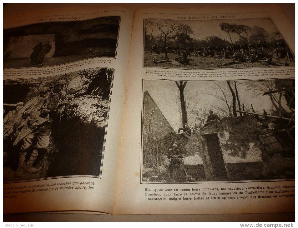 1915 JOURNAL de GUERRE(Le Pays de France):Tarvis;Clermont-en-Argonne;Laheycourt;SORLINGUES;Oesel;Riga; Flotte allemnde