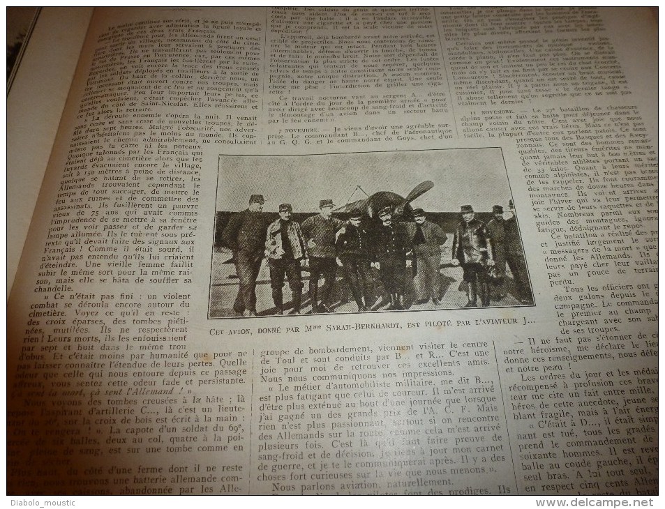 1915 JOURNAL de GUERRE(Le Pays de France):Tarvis;Clermont-en-Argonne;Laheycourt;SORLINGUES;Oesel;Riga; Flotte allemnde