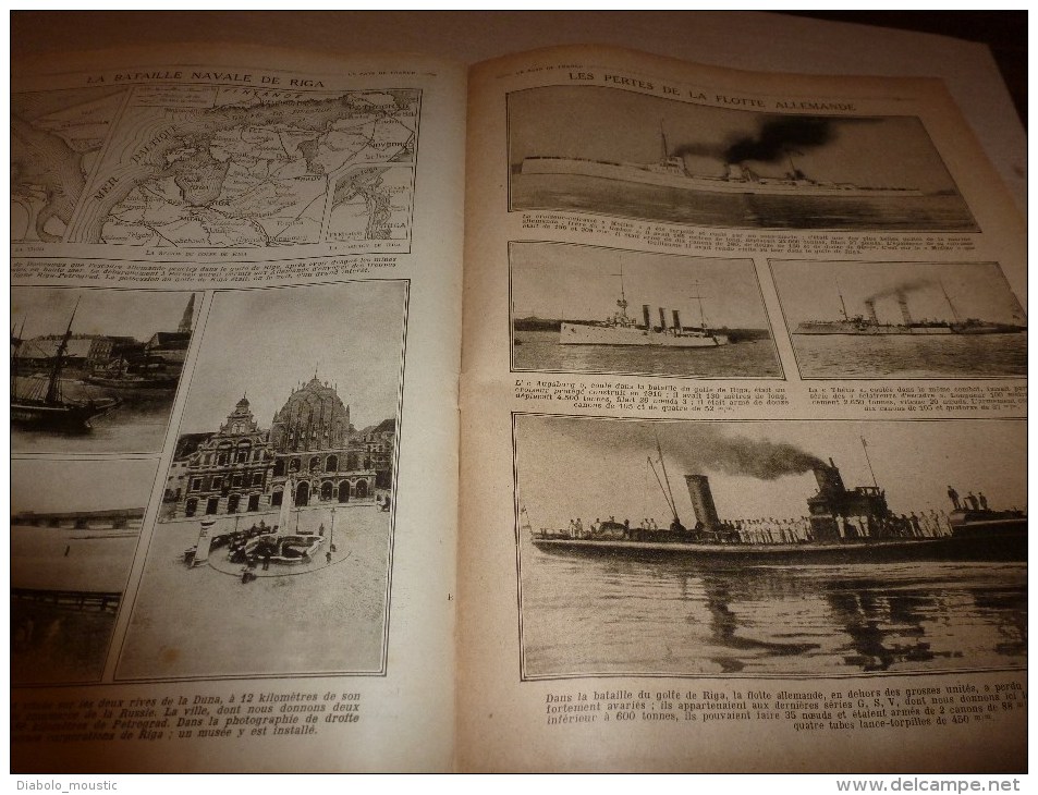 1915 JOURNAL de GUERRE(Le Pays de France):Tarvis;Clermont-en-Argonne;Laheycourt;SORLINGUES;Oesel;Riga; Flotte allemnde