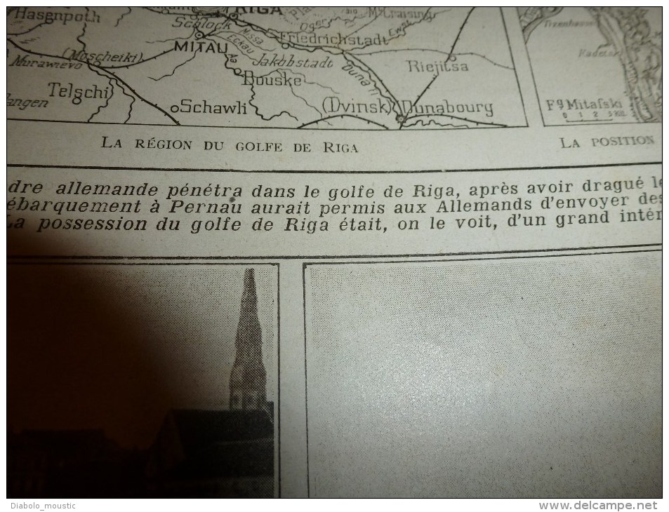 1915 JOURNAL de GUERRE(Le Pays de France):Tarvis;Clermont-en-Argonne;Laheycourt;SORLINGUES;Oesel;Riga; Flotte allemnde