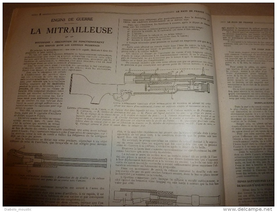 1915 JOURNAL de GUERRE(Le Pays de France):Vauquois;MITRAILLEUSE;Navire PROVENCE;Proti,Antizoni,Halki,Prinkipo,Tchardak