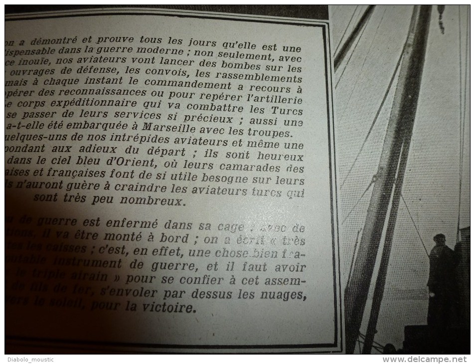 1915 JOURNAL de GUERRE(Le Pays de France):Vauquois;MITRAILLEUSE;Navire PROVENCE;Proti,Antizoni,Halki,Prinkipo,Tchardak