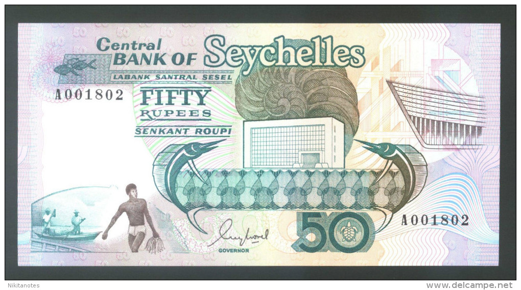 Seychelles 50 Rupees, 1989, Pick 34, UNC. - Seychelles