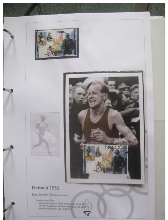 Guinee Mxc 1991 And Mint Stamp On Album Sheet Maximum Card Olympic Games Helsinki 1952 Maraton Athletics Emil Zatopek - Zomer 1952: Helsinki