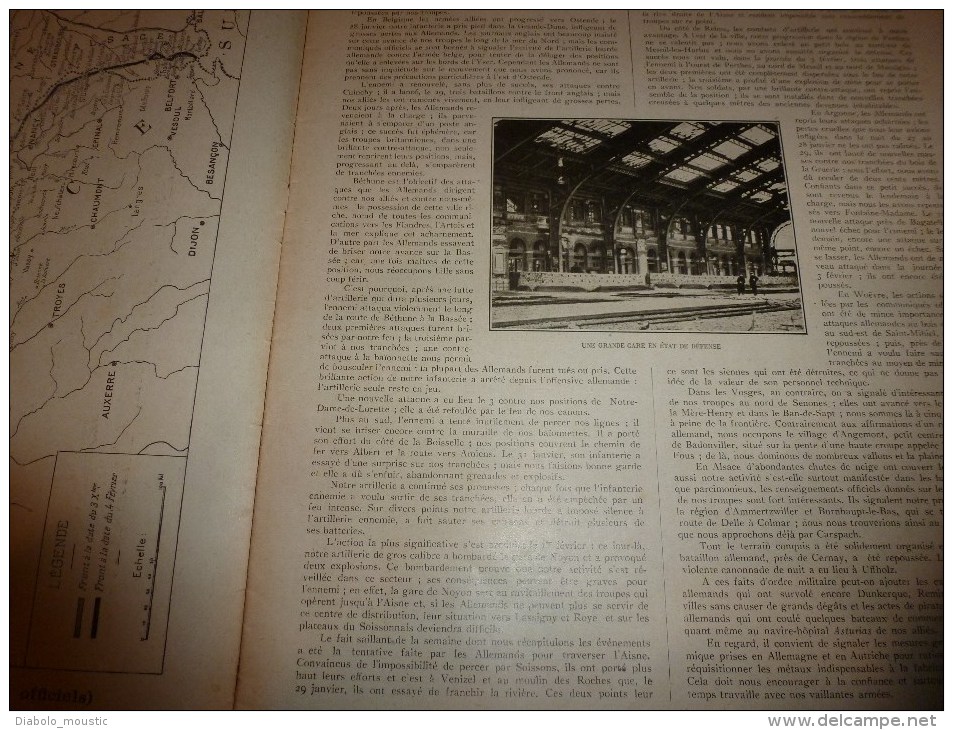 1915 JOURNAL De GUERRE(Le Pays De France):Lunéville;Limoges ;Fricourt;Péniches-Ambulances;PROJECTILES Et EXPLOSIFS;Dijon - French