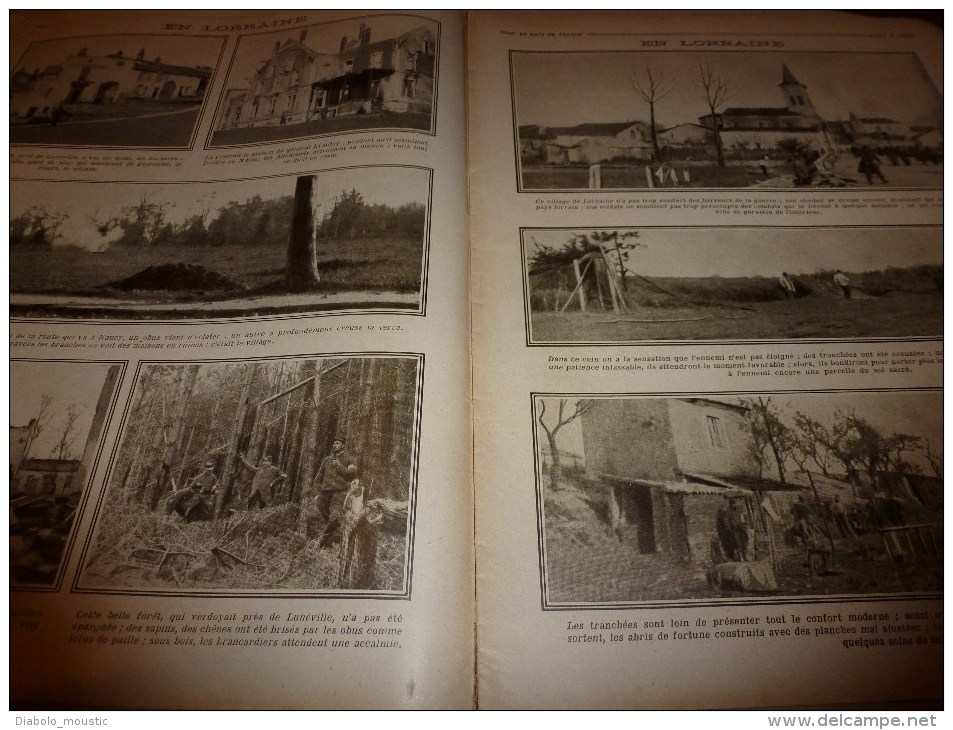 1915 JOURNAL De GUERRE(Le Pays De France):Lunéville;Limoges ;Fricourt;Péniches-Ambulances;PROJECTILES Et EXPLOSIFS;Dijon - Français