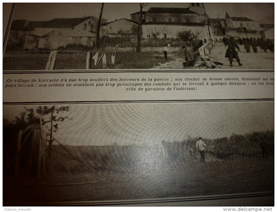 1915 JOURNAL de GUERRE(Le Pays de France):Lunéville;Limoges ;Fricourt;Péniches-Ambulances;PROJECTILES et EXPLOSIFS;Dijon