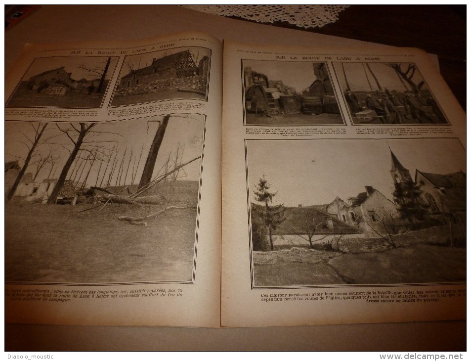 1915 JOURNAL de GUERRE(Le Pays de France):Lunéville;Limoges ;Fricourt;Péniches-Ambulances;PROJECTILES et EXPLOSIFS;Dijon