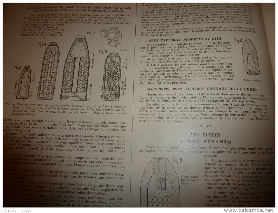 1915 JOURNAL de GUERRE(Le Pays de France):Lunéville;Limoges ;Fricourt;Péniches-Ambulances;PROJECTILES et EXPLOSIFS;Dijon