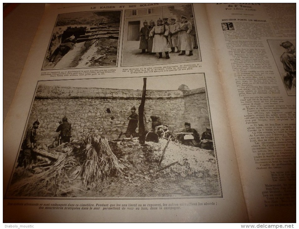 1915 JOURNAL de GUERRE(Le Pays de France):Lunéville;Limoges ;Fricourt;Péniches-Ambulances;PROJECTILES et EXPLOSIFS;Dijon