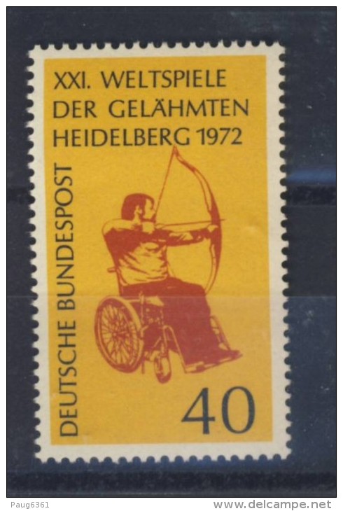 RFA 1972  Jeux Paraolympique  YVERT N°579  NEUF MNH** - Sport Voor Mindervaliden