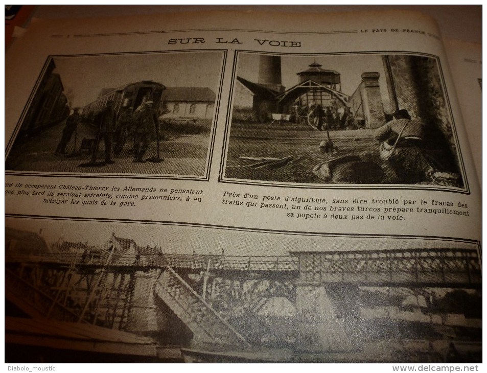 1915 JOURNAUX de GUERRE(Le Pays de France):La Thur;Trilport;St-Etienne- du-Temple;Rambervilliers; Soldats-Bucherons..etc