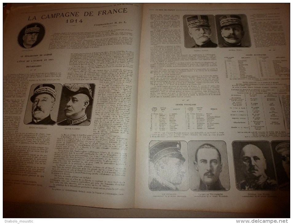 1915 JOURNAUX de GUERRE(Le Pays de France):La Thur;Trilport;St-Etienne- du-Temple;Rambervilliers; Soldats-Bucherons..etc