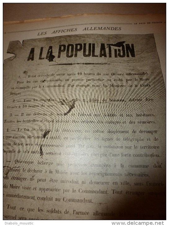 1915 JOURNAUX de GUERRE(Le Pays de France):La Thur;Trilport;St-Etienne- du-Temple;Rambervilliers; Soldats-Bucherons..etc