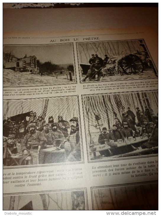 1915 JOURNAUX de GUERRE(Le Pays de France):La Thur;Trilport;St-Etienne- du-Temple;Rambervilliers; Soldats-Bucherons..etc