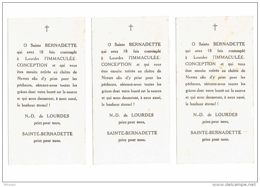 3 Souvenirs De Sainte Bernadette SOUBIROUS - Lourdes     (3645) - Religion & Esotericism