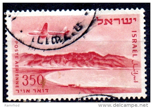 ISRAEL 1953 Air. Bay Of Elat  - 350pr. - Red And Pink FU - Posta Aerea
