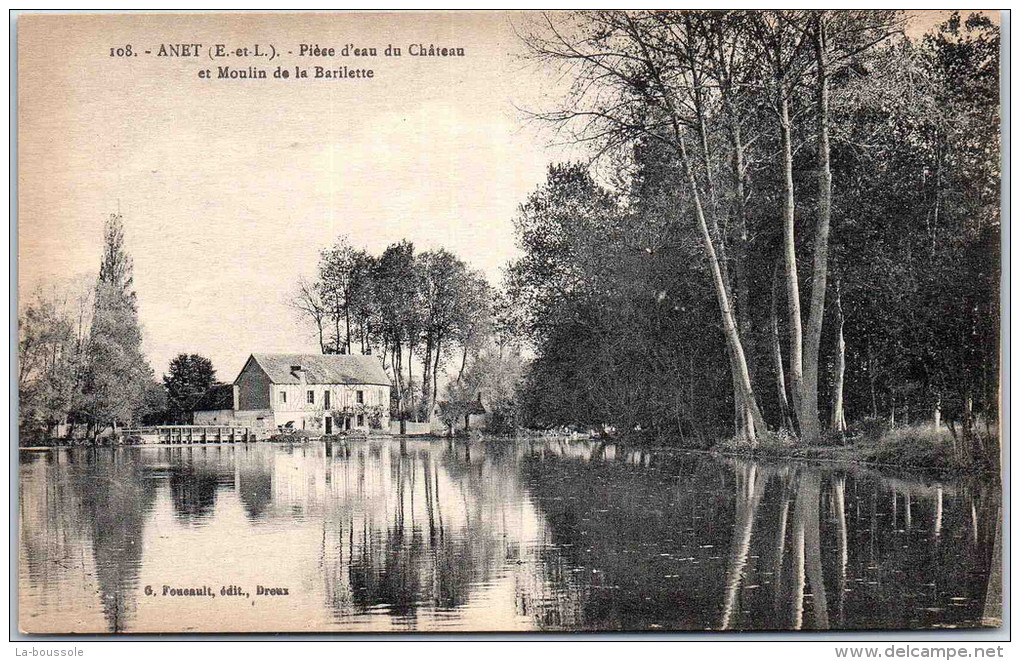 28 ANET - Pièce D'eau Du Château Et Moulin - Anet