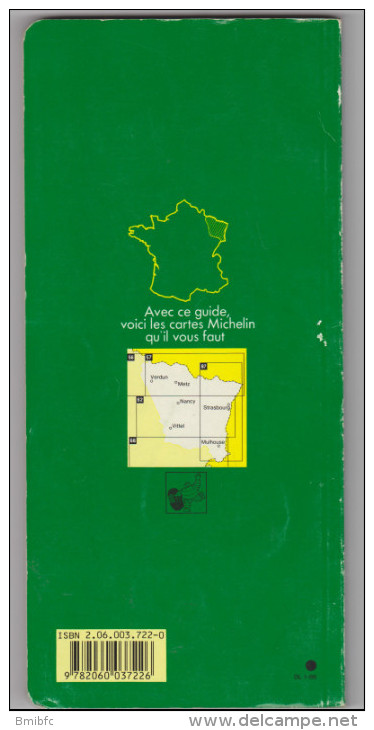 Guide Du Pneu Michelin  ALSACE Et LORRAINE Vosges 1986 - Michelin (guide)